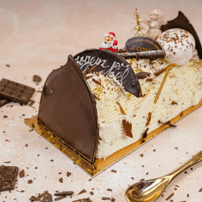 Buche à la crème vanille et chocolat Toulouse