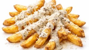 frites à la crème de truffe et parmesan